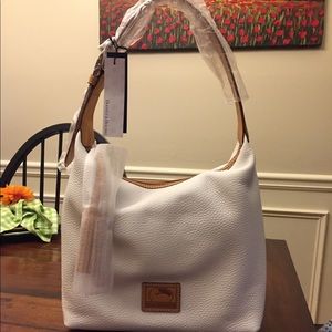 Dooney&Bourke white and tan leather purse